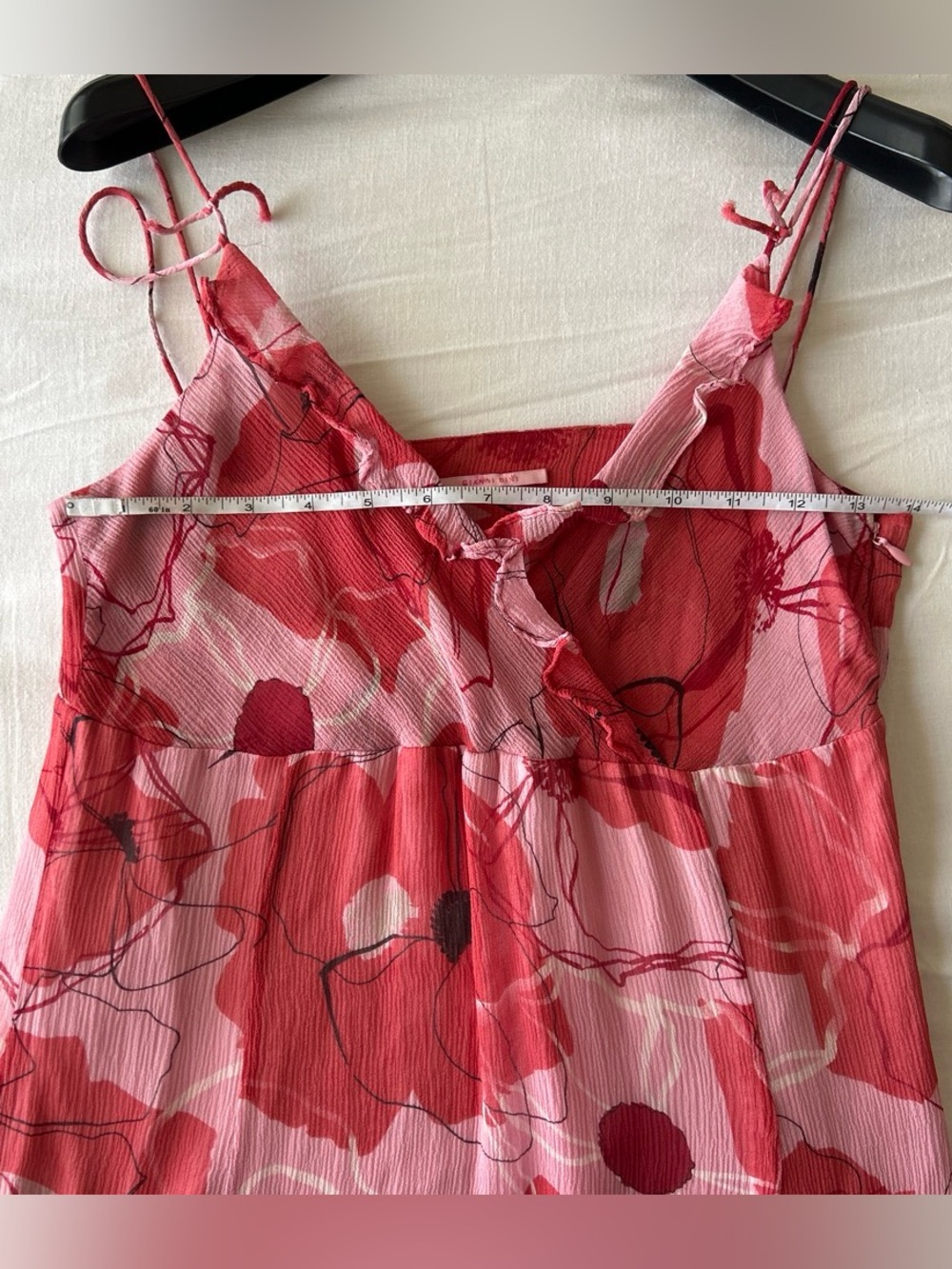 Gianni Bini Silk Abstract Floral Tiered Ruffle Dress - Picture 4 of 9